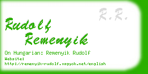 rudolf remenyik business card